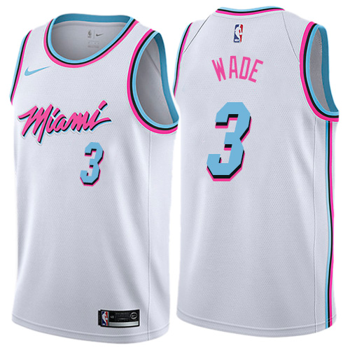 Nike Heat #3 Dwyane Wade White NBA Swingman City Edition Jersey Nike Heat #3 Dwyane Wade White NBA Swingman City Edition Jersey