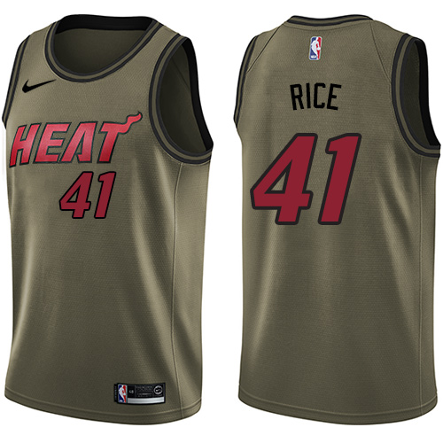 Nike Heat #41 Glen Rice Green Salute to Service NBA Swingman Jersey Nike Heat #41 Glen Rice Green Salute to Service NBA Swingman Jersey