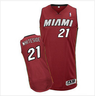 Miami Heat #21 Hassan Whiteside Red Stitched NBA Jersey Miami Heat #21 Hassan Whiteside Red Stitched NBA Jersey