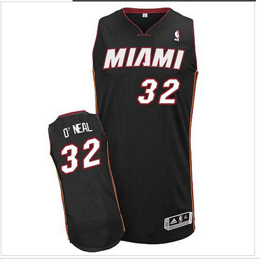 Miami Heat #32 Shaquille O'Neal Black Throwback NBA Jersey