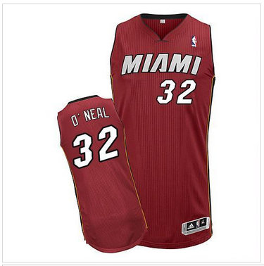 Miami Heat #32 Shaquille O'Neal Red Throwback NBA Jersey Miami Heat #32 Shaquille O'Neal Red Throwback NBA Jersey