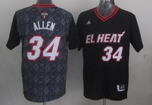 Miami Heat #34 Ray Allen Black New Latin Nights Stitched NBA Jersey