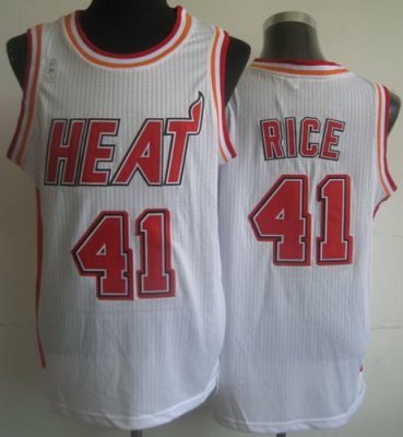 Miami Heat 41 Glen Rice White Hardwood Classics Revolution 30 NBA Jerseys Miami Heat 41 Glen Rice White Hardwood Classics Revolution 30 NBA Jerseys