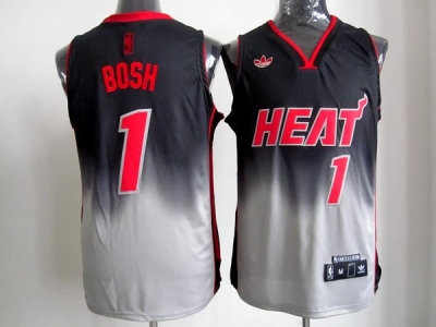 nba miami heat #1 bosh black-grey jerseys