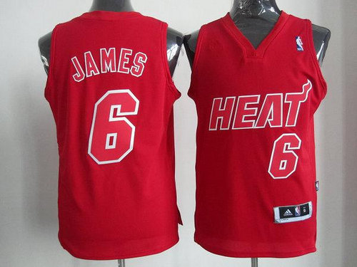 Miami Heat 6 Lebron James Red Revolution 30 Swingman NBA Jerseys Christmas Style Red Number Miami Heat 6 Lebron James Red Revolution 30 Swingman NBA Jerseys Christmas Style Red Number