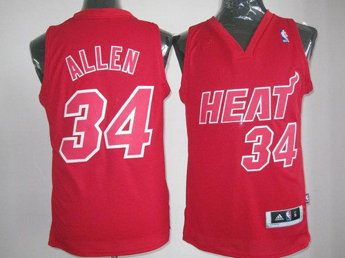 Miami Heat 34 Allen Red Revolution 30 Swingman NBA Jerseys Christmas Style Red Number Miami Heat 34 Allen Red Revolution 30 Swingman NBA Jerseys Christmas Style Red Number