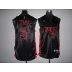 miami heat #3 wade black new