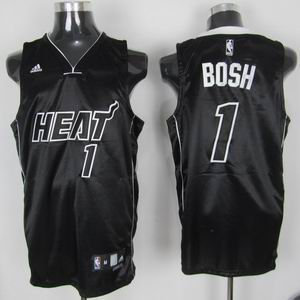 Miami Heat 1 Chris Bosh black white name jerseys Miami Heat 1 Chris Bosh black white name jerseys