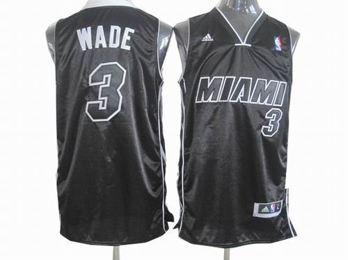 Miami Heat 3 Dwyane Wade black white name jerseys Miami Heat 3 Dwyane Wade black white name jerseys