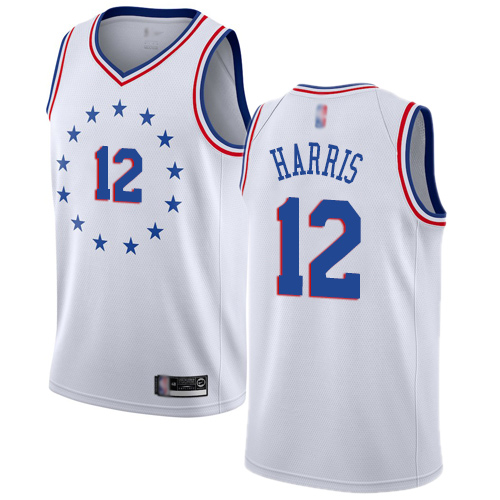 76ers #12 Tobias Harris White Basketball Swingman Earned Edition Jersey 76ers #12 Tobias Harris White Basketball Swingman Earned Edition Jersey