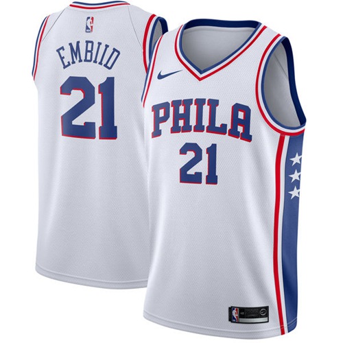 Nike 76ers #21 Joel Embiid White NBA Swingman Association Edition Jersey Nike 76ers #21 Joel Embiid White NBA Swingman Association Edition Jersey