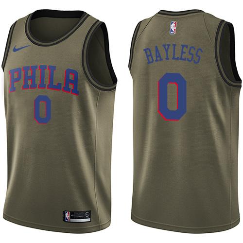 Nike 76ers #0 Jerryd Bayless Green Salute to Service NBA Swingman Jersey Nike 76ers #0 Jerryd Bayless Green Salute to Service NBA Swingman Jersey