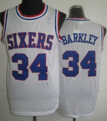 Philadelphia 76ers 34 Charles Barkley White Hardwood Classics Revolution 30 NBA Jerseys Philadelphia 76ers 34 Charles Barkley White Hardwood Classics Revolution 30 NBA Jerseys