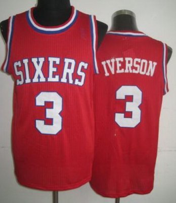 Philadelphia 76ers 3 Allen Iverson Red Hardwood Classics Revolution 30 NBA Jerseys Philadelphia 76ers 3 Allen Iverson Red Hardwood Classics Revolution 30 NBA Jerseys