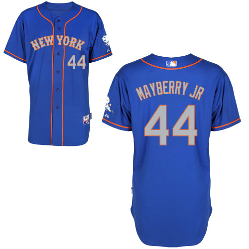New York Mets #44 Mayberry jr Blue Authentic Personalized Alternate Road Jersey