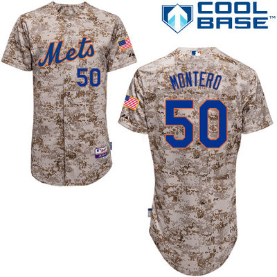 New York Mets #50 Montero Authentic Personalized Alternate Camo Jersey