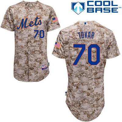 New York Mets #70 Tovar Authentic Personalized Alternate Camo Jersey