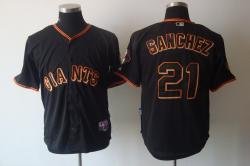 New York Mets 21# Johan Santana black jerseys