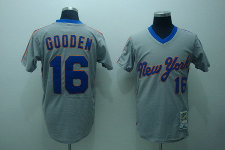 New York Mets 16 Dwight Gooden gery Mitchell and ness Jerseys New York Mets 16 Dwight Gooden gery Mitchell and ness Jerseys