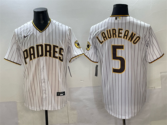 Men's San Diego Padres #5 Ramón Laureano White Cool Base Stitched Baseball Jersey Men's San Diego Padres #5 Ramón Laureano White Cool Base Stitched Baseball Jersey