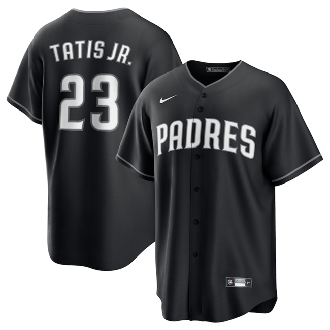 Men's San Diego Padres #23 Fernando Tatis Jr. Black Lights Out Limited Stitched Baseball Jersey Men's San Diego Padres #23 Fernando Tatis Jr. Black Lights Out Limited Stitched Baseball Jersey