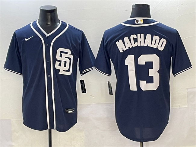Men's San Diego Padres #13 Manny Machado Navy Cool Base Stitched Baseball Jersey Men's San Diego Padres #13 Manny Machado Navy Cool Base Stitched Baseball Jersey