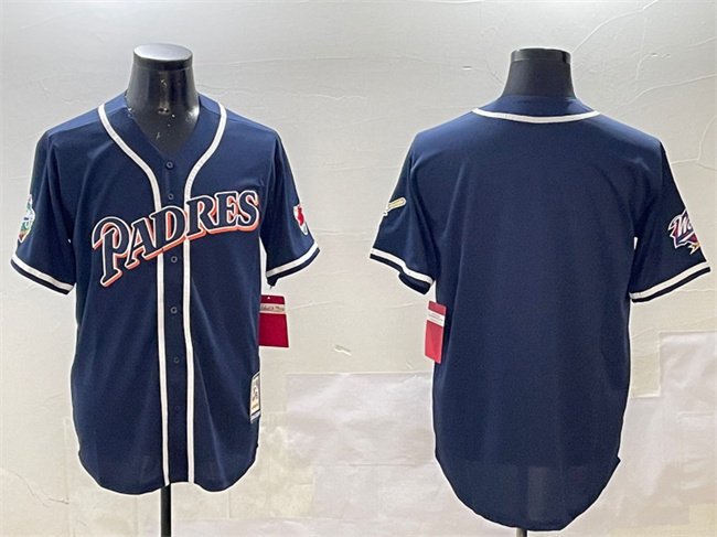 Men's San Diego Padres Blank Navy 1998 World Series Cool Base Stitched Baseball Jersey Men's San Diego Padres Blank Navy 1998 World Series Cool Base Stitched Baseball Jersey
