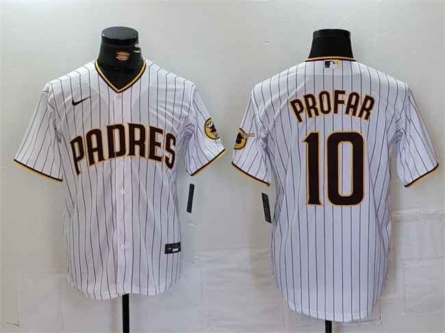 Men's San Diego Padres #10 Jurickson Profar White Cool Base Stitched Baseball Jersey Men's San Diego Padres #10 Jurickson Profar White Cool Base Stitched Baseball Jersey