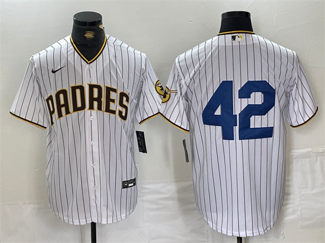 Men's San Diego Padres #42 Jackie Robinson White Cool Base Stitched Baseball Jersey Men's San Diego Padres #42 Jackie Robinson White Cool Base Stitched Baseball Jersey
