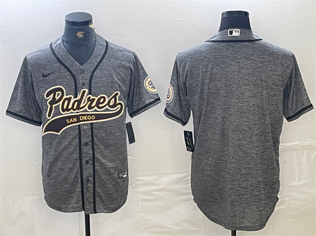 Men's San Diego Padres Blank Gray Cool Base Stitched Baseball Jersey Men's San Diego Padres Blank Gray Cool Base Stitched Baseball Jersey