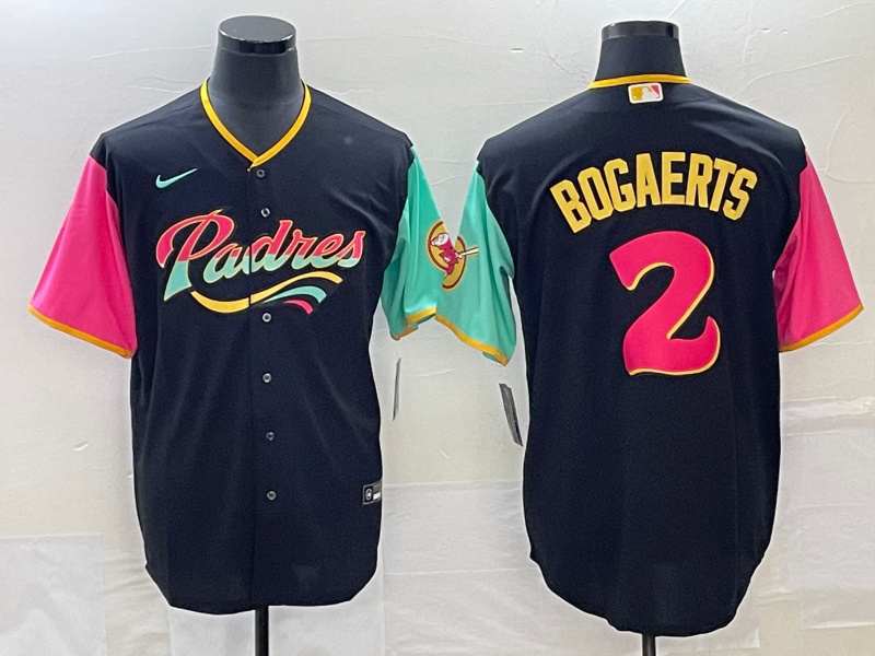 Men's San Diego Padres #2 Xander Bogaerts 2022 Black City Connect Cool Base Stitched Baseball Jersey Men's San Diego Padres #2 Xander Bogaerts 2022 Black City Connect Cool Base Stitched Baseball Jersey