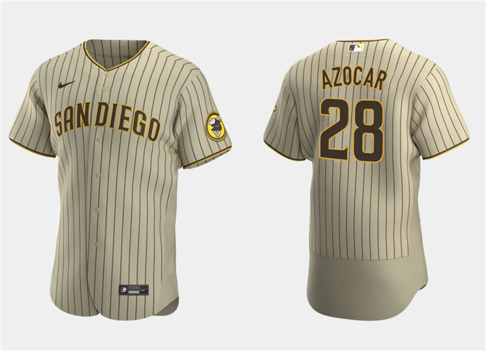 Men's San Diego Padres #28 José Azocar Tan Flex Base Stitched Baseball Jersey Men's San Diego Padres #28 José Azocar Tan Flex Base Stitched Baseball Jersey