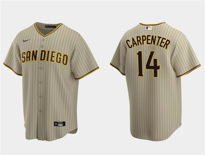 Men's San Diego Padres #14 Matt Carpenter Tan Cool Base Stitched Jersey Men's San Diego Padres #14 Matt Carpenter Tan Cool Base Stitched Jersey
