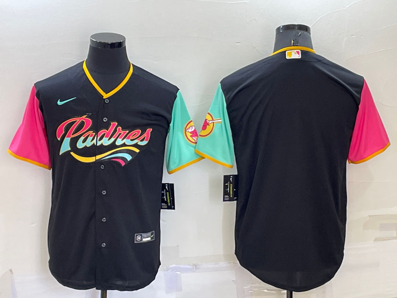 Men's San Diego Padres Blank 2022 Black City Connect Cool Base Stitched Jersey Men's San Diego Padres Blank 2022 Black City Connect Cool Base Stitched Jersey