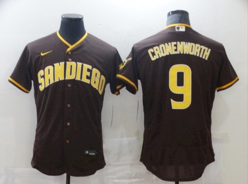 San Diego Padres 9 Jake Cronenworth Baseball Brown Jerseys San Diego Padres 9 Jake Cronenworth Baseball Brown Jerseys