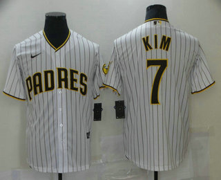 Men's San Diego Padres #7 Ha Seong Kim White Stitched MLB Cool Base Nike Jersey Men's San Diego Padres #7 Ha Seong Kim White Stitched MLB Cool Base Nike Jersey