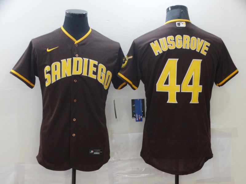 Nike Men's San Diego Padres #44 Musgrove Brown Tan Authentic Alternate Player Jersey Nike Men's San Diego Padres #44 Musgrove Brown Tan Authentic Alternate Player Jersey