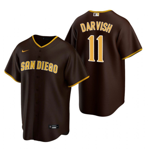 San Diego Padres #11 Yu Darvish Brown Trade Road Coolbase Jersey San Diego Padres #11 Yu Darvish Brown Trade Road Coolbase Jersey