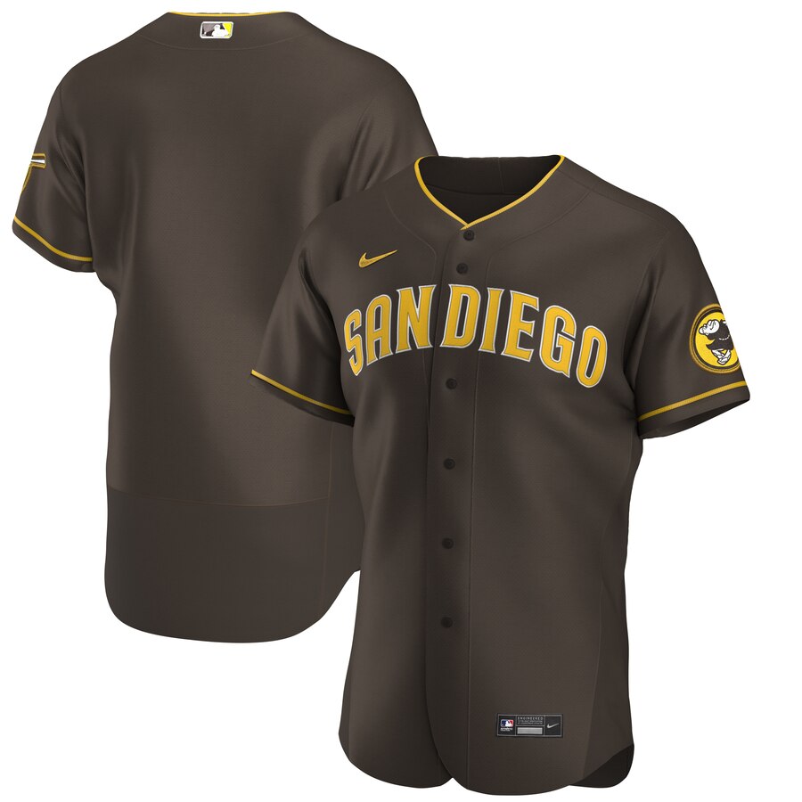 San Diego Padres Men's Nike Brown Authentic Alternate Team MLB Jersey San Diego Padres Men's Nike Brown Authentic Alternate Team MLB Jersey