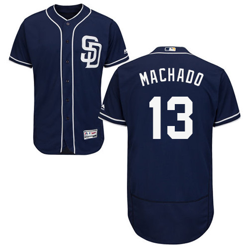 Padres #13 Manny Machado Navy Blue Flexbase Authentic Collection Stitched Baseball Jersey Padres #13 Manny Machado Navy Blue Flexbase Authentic Collection Stitched Baseball Jersey