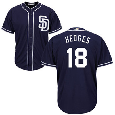 Padres #18 Austin Hedges Navy Blue New Cool Base Stitched Baseball Jersey Padres #18 Austin Hedges Navy Blue New Cool Base Stitched Baseball Jersey