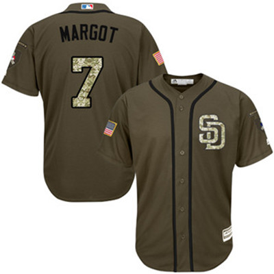 Padres #7 Manuel Margot Green Salute to Service Stitched Baseball Jersey Padres #7 Manuel Margot Green Salute to Service Stitched Baseball Jersey