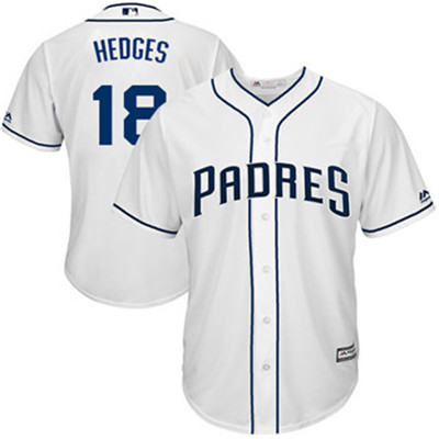 Padres #18 Austin Hedges White New Cool Base Stitched Baseball Jersey Padres #18 Austin Hedges White New Cool Base Stitched Baseball Jersey