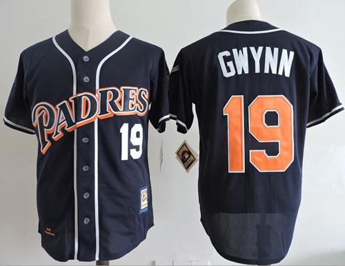 Mitchell And Ness 1998 Padres #19 Tony Gwynn Navy Blue Throwback Stitched MLB Jersey Mitchell And Ness 1998 Padres #19 Tony Gwynn Navy Blue Throwback Stitched MLB Jersey