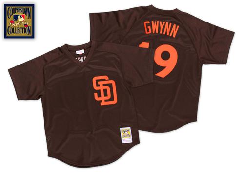Mitchell And Ness 1985 Padres #19 Tony Gwynn Brown Throwback Stitched MLB Jersey Mitchell And Ness 1985 Padres #19 Tony Gwynn Brown Throwback Stitched MLB Jersey