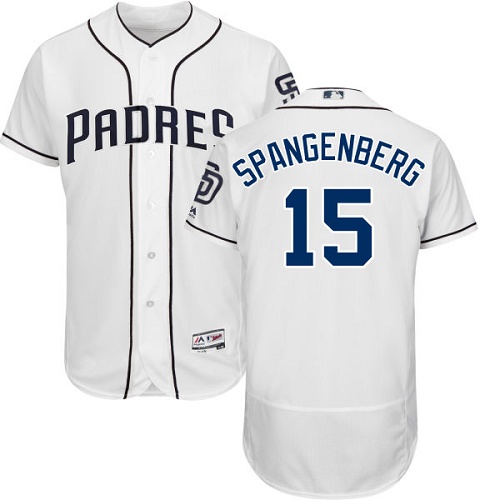 Padres #15 Cory Spangenberg White Flexbase Authentic Collection Stitched MLB Jersey Padres #15 Cory Spangenberg White Flexbase Authentic Collection Stitched MLB Jersey