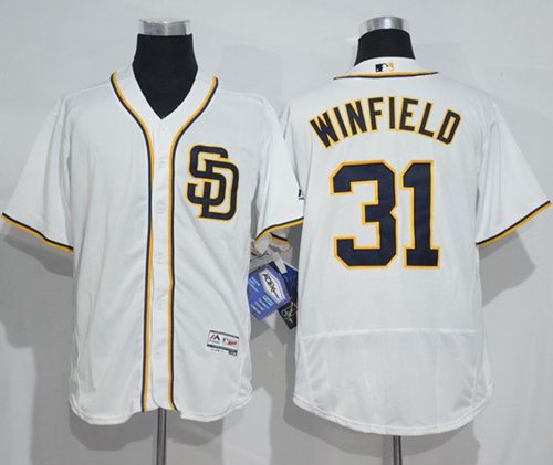 Padres #31 Dave Winfield White Flexbase Authentic Collection Stitched MLB Jersey Padres #31 Dave Winfield White Flexbase Authentic Collection Stitched MLB Jersey