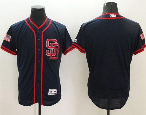 Padres Blank Navy Blue Fashion Stars & Stripes Flexbase Authentic Stitched MLB Jersey Padres Blank Navy Blue Fashion Stars & Stripes Flexbase Authentic Stitched MLB Jersey