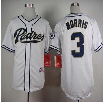 San Diego Padres #3 Derek Norris White Cool Base Stitched Baseball Jersey San Diego Padres #3 Derek Norris White Cool Base Stitched Baseball Jersey