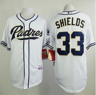 San Diego Padres #33 James Shields White Cool Base Stitched Baseball Jersey San Diego Padres #33 James Shields White Cool Base Stitched Baseball Jersey